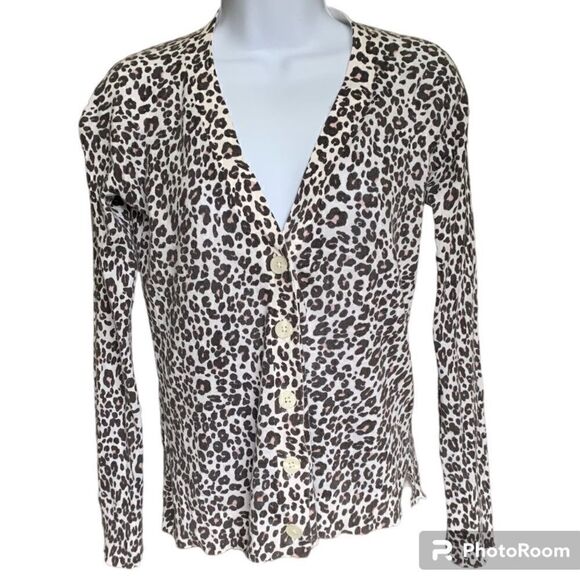 LOFT Sweaters - Loft Animal Print Cardigan - Size XS - Chic and Cozy